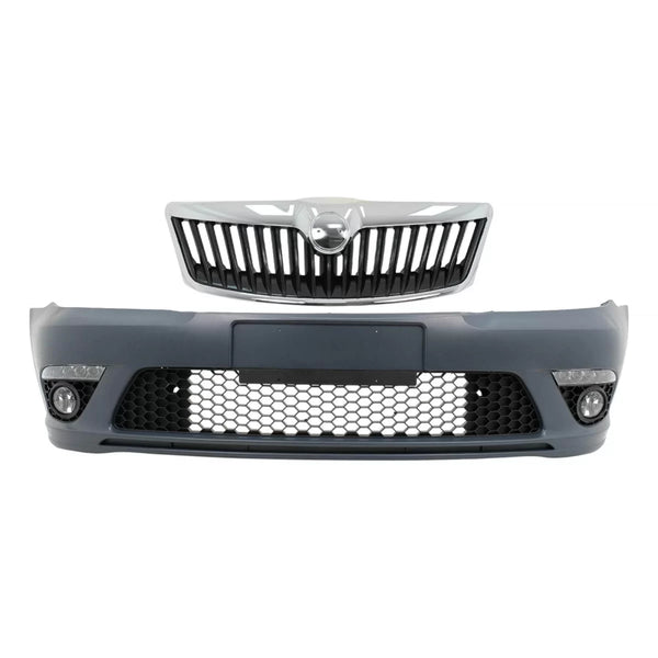 Predný nárazník RS Style s LED DRL a hmlovkami pre Škoda Octavia 2 Facelift (2009–2013)