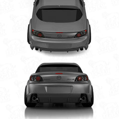 Zadný okenný spojler V2 Mazda RX-8 SE3P S1/S2 2003–2012