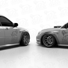 Rozšírenia predných blatníkov Subaru Impreza WRX STI II Hawkeye GD Sedan +50 mm