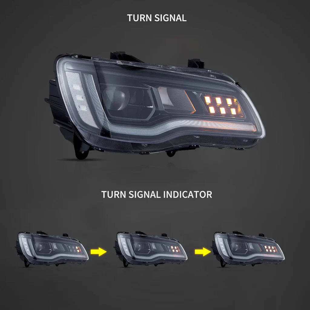 Chrysler 300 2011–2023 predné LED svetlá s animáciou