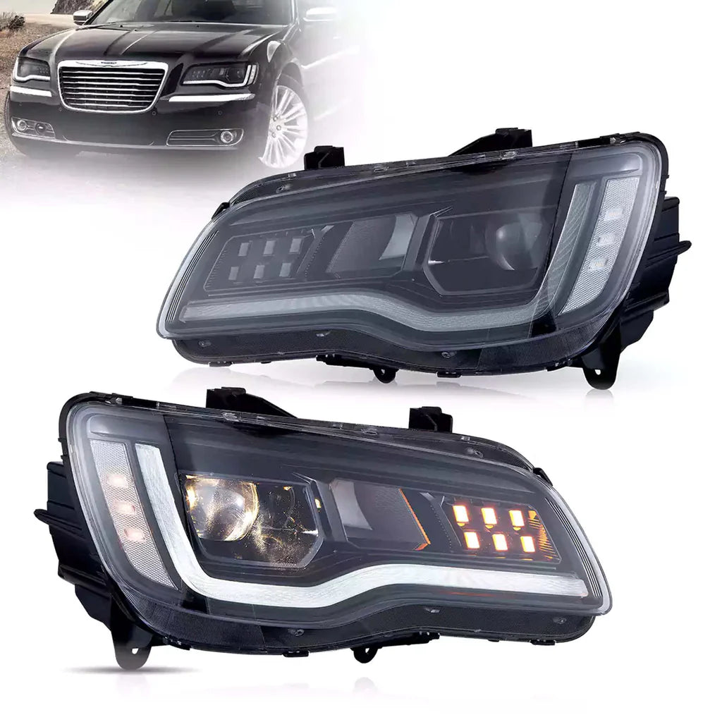 Chrysler 300 2011–2023 predné LED svetlá s animáciou