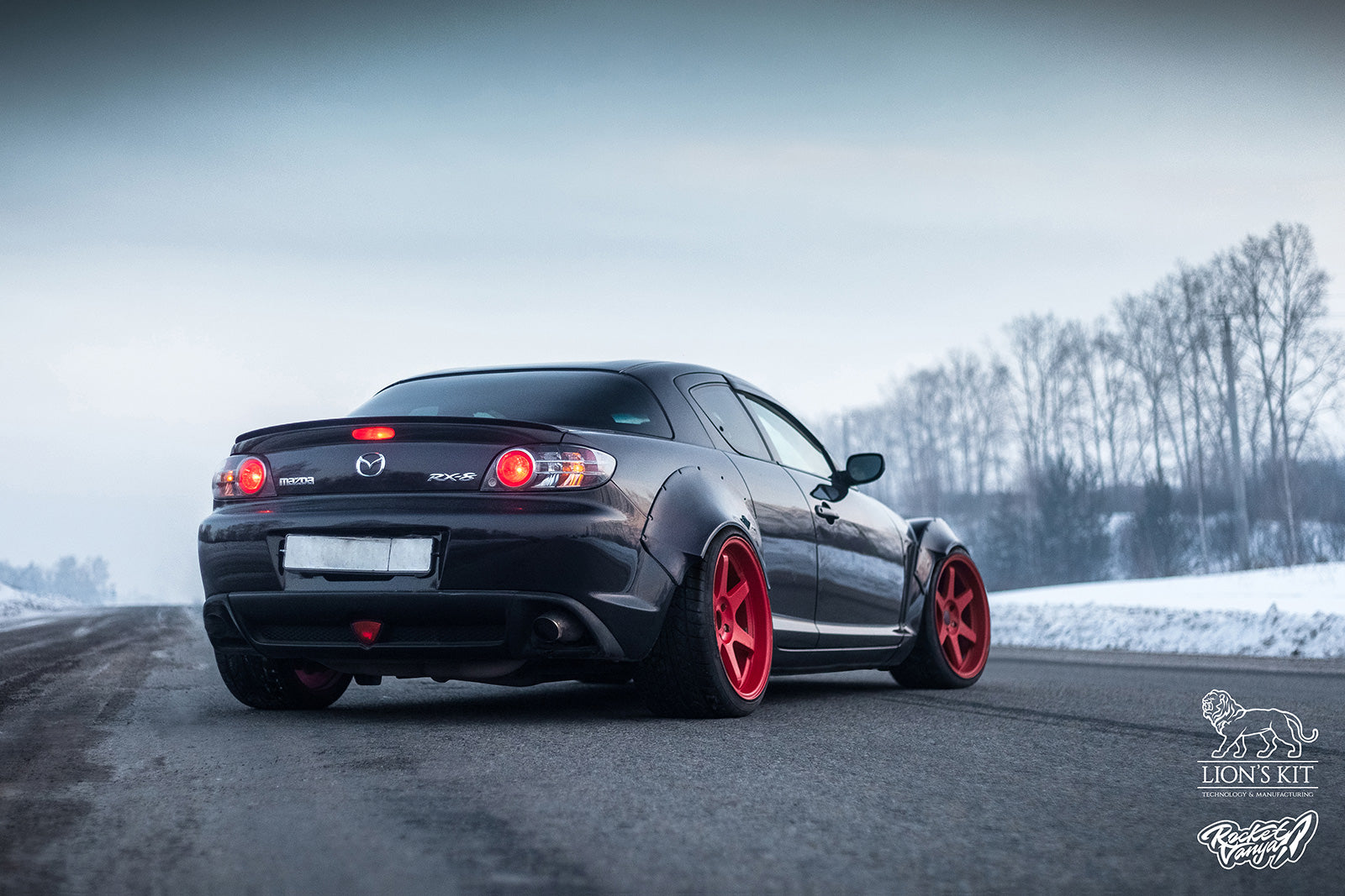 Zadné rozšírenia blatníkov Wide Body Mazda RX-8 SE3P S1/S2 2003–2012 +50 mm