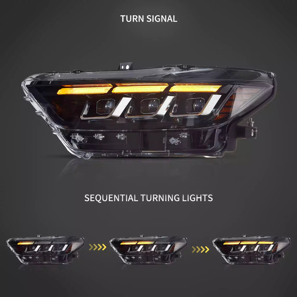 Predné LED svetlá Ford Mustang S550 (2015–2017) – S650 štýl