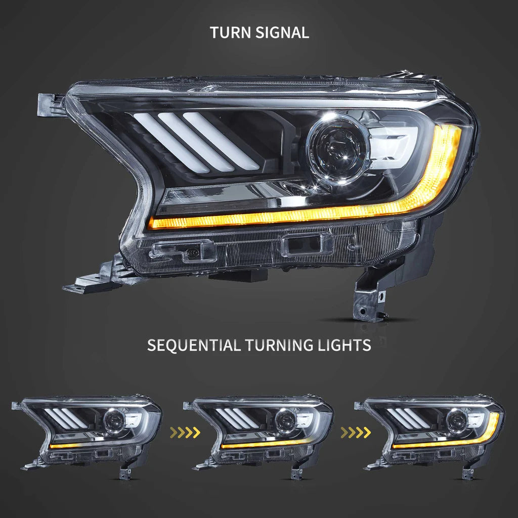 Predné LED projektorové svetlá Ford Ranger T6 (2015–2019)