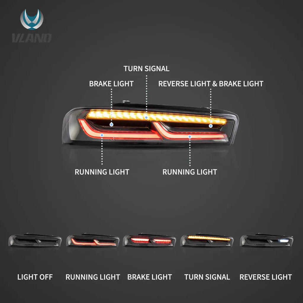 Zadné LED svetlá Chevrolet Camaro (2016–2018) – sekvenčné