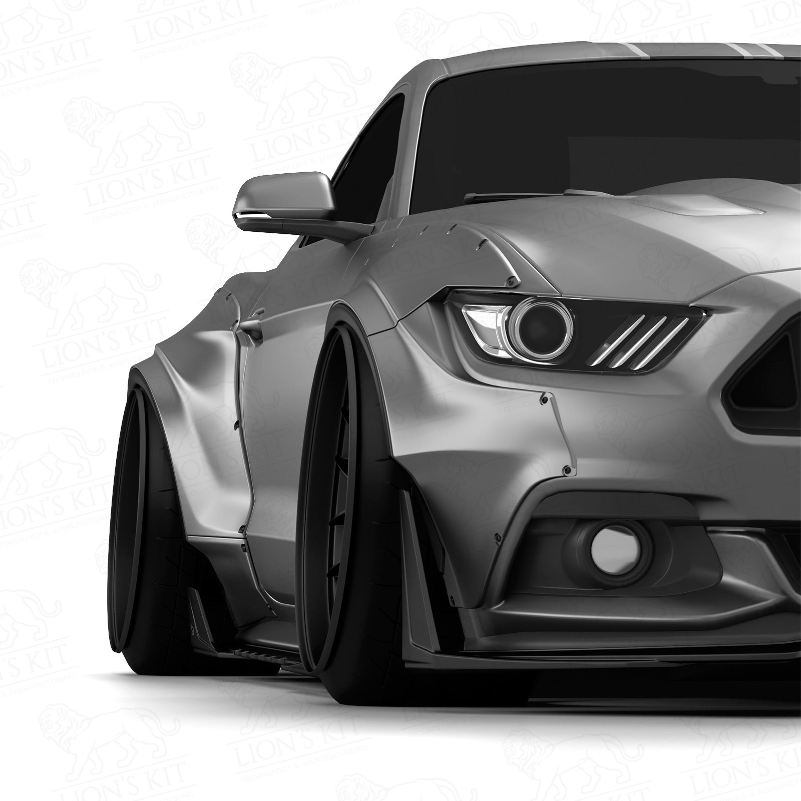 Predný splitter nárazníka Ford Mustang VI S550 S1 2015–2017