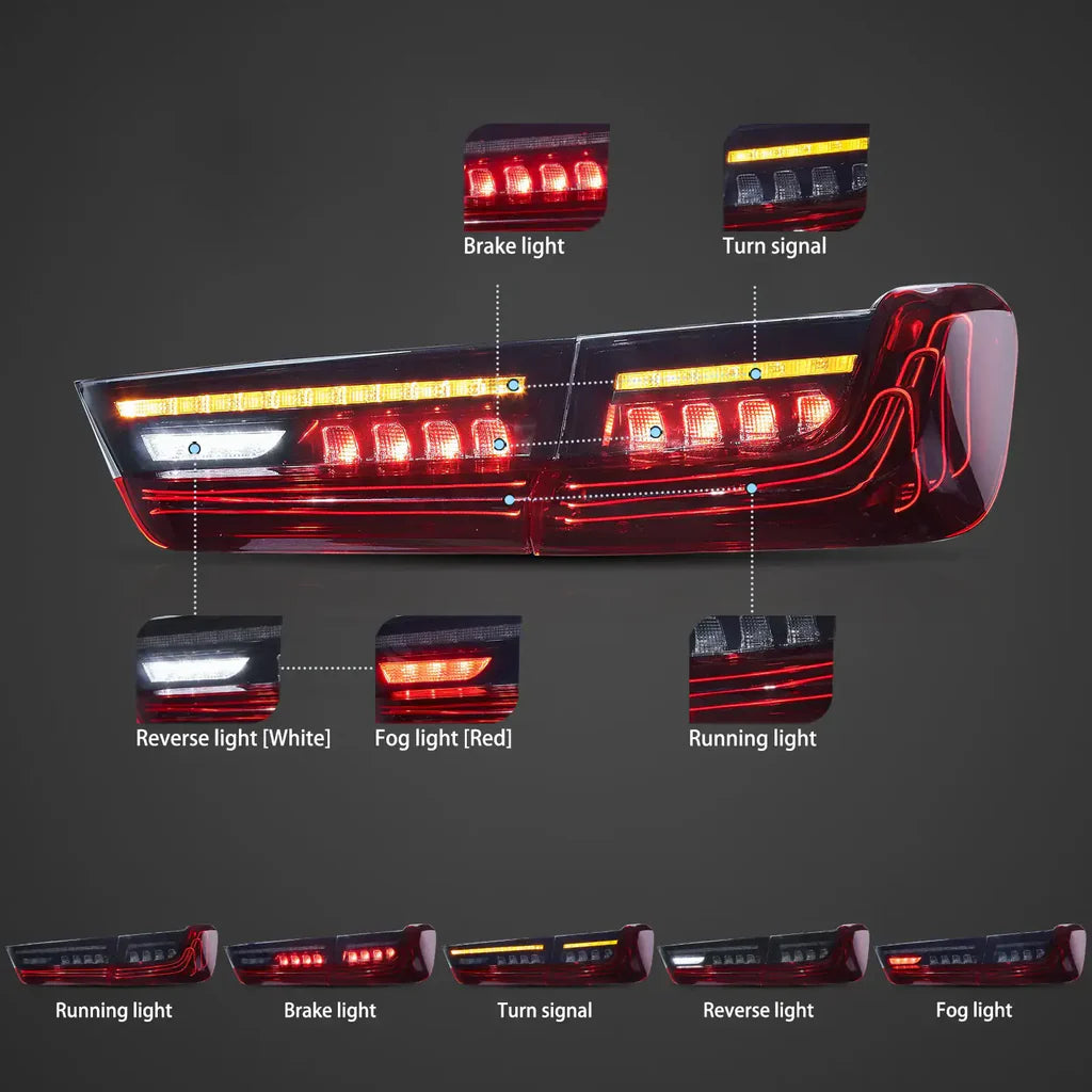 Zadné „Laser style“ svetlá BMW 3 Series G20 / M3 G80 (2019–2024) – CSL dizajn