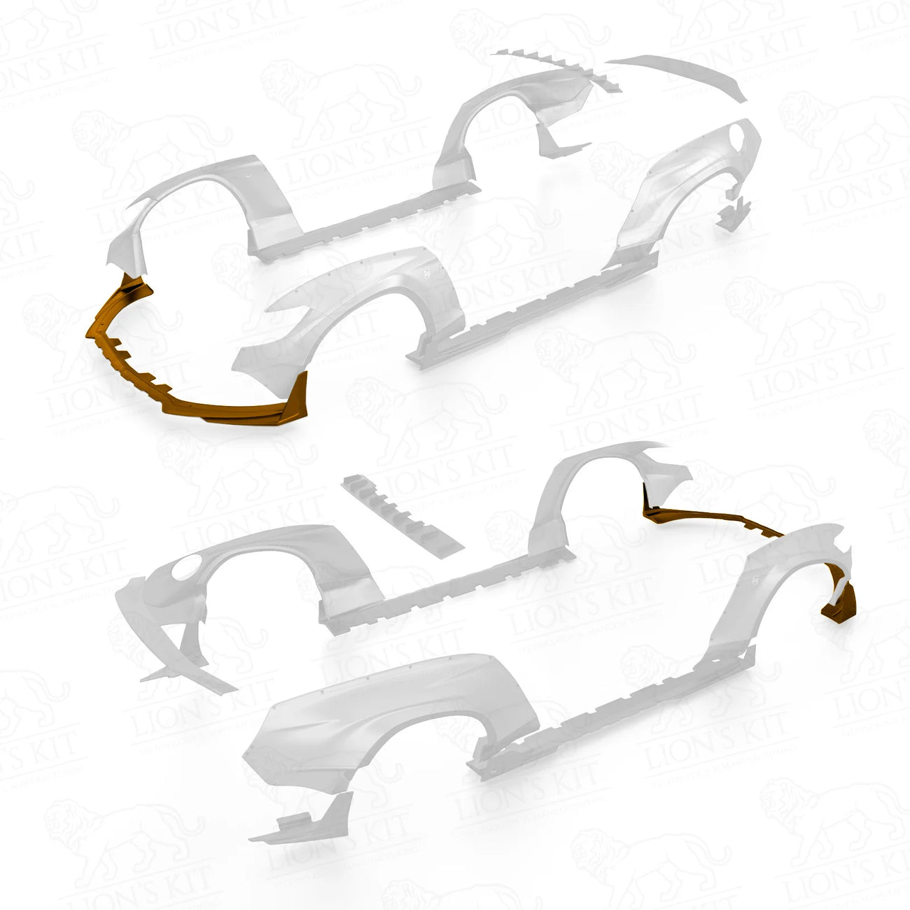 Predný splitter nárazníka Ford Mustang VI S550 S1 2015–2017