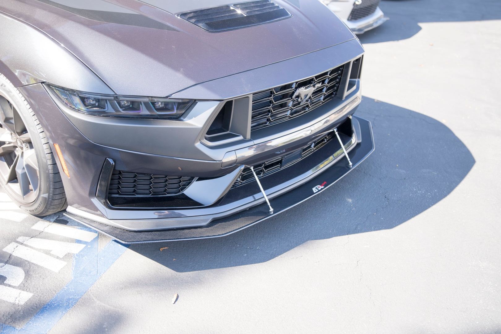 Carbon Fiber APR Front Splitter for Ford Mustang Dark Horse - Rods Included
