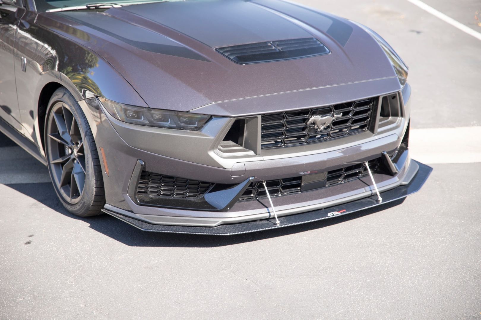 Carbon Fiber APR Front Splitter for Ford Mustang Dark Horse - Rods Included