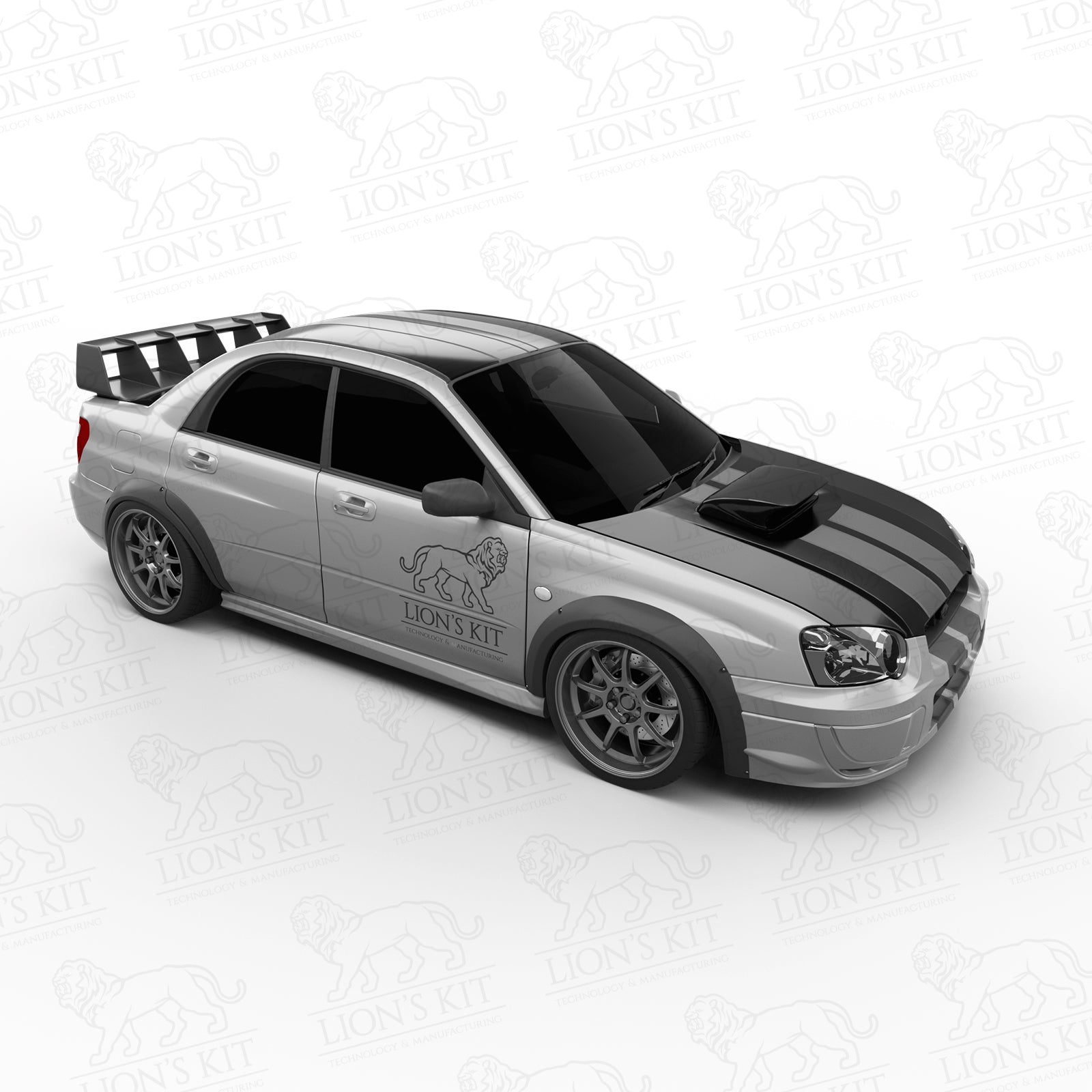 Rozšírenia predných blatníkov Subaru Impreza WRX STI II Blobeye GD Sedan +50 mm