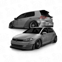 Splittery bočných prahov V1 VW Golf VII MK7 5D 2012–2017