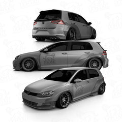 Rozšírenia blatníkov Wide Body V1 pre Volkswagen Golf VII MK7 3D/5D (2012 – 2017), predné aj zadné