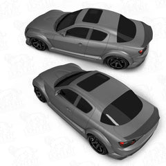 Ducktail spojler V3 Mazda RX-8 SE3P S1/S2 2003–2012