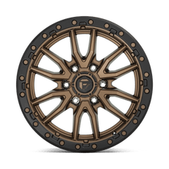Fuel Rebel D681 20X9 6X135 ET+1 Matte Bronze / Black Bead Ring