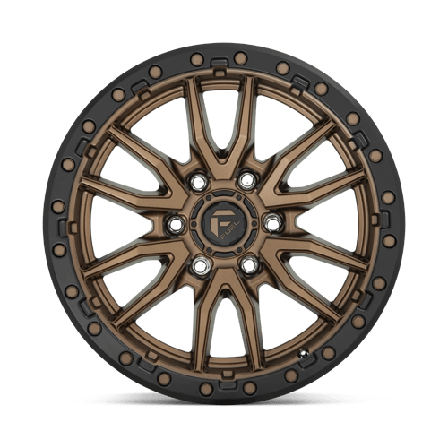 Fuel Rebel D681 20X9 6X135 ET+1 Matte Bronze / Black Bead Ring