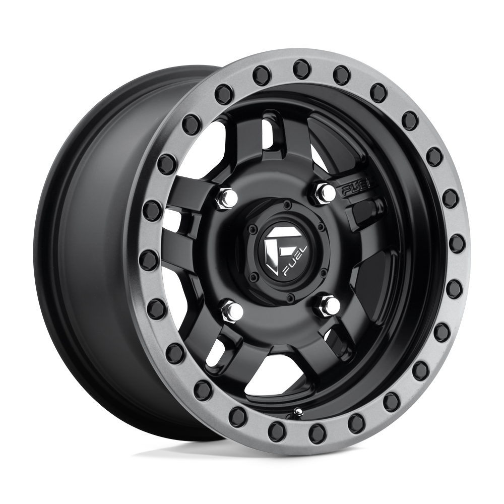 Fuel UTV D557 Anza 14X7 4X110 ET13 Matte Black / Gun Metal Ring