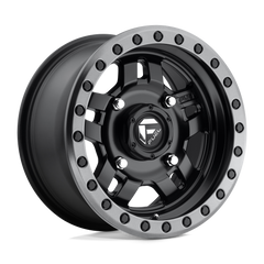Fuel UTV D557 Anza 14X7 4X110 ET13 Matte Black / Gun Metal Ring