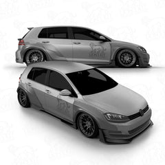 Splittery bočných prahov V1 VW Golf VII MK7 5D 2012–2017