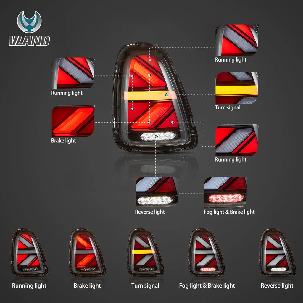 Tuning zadné LED svetlá Mini Cooper R56/R57/R58/R59 (2007–2013) sekvenčné