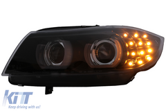 3D Xenon Angel Eyes svetlá BMW E90 E91 LCI (2008-2011) – čierne, D1S, E6