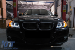 3D Xenon Angel Eyes svetlá BMW E90 E91 LCI (2008-2011) – čierne, D1S, E6