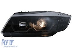 3D Angel Eyes svetlá BMW E90 E91 (2005-2008) – čierne, H7/H1, E11