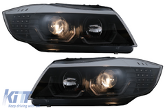 3D Angel Eyes svetlá BMW E90 E91 (2005-2008) – čierne, H7/H1, E11