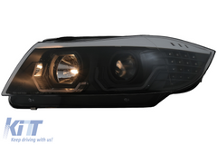 3D Angel Eyes svetlá BMW E90 E91 (2005-2008) – čierne, H7/H1, E11