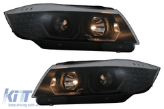3D Angel Eyes svetlá BMW E90 E91 (2005-2008) – čierne, H7/H1, E11