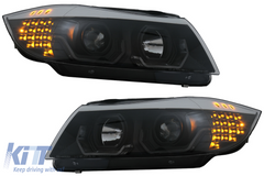 3D Angel Eyes svetlá BMW E90 E91 (2005-2008) – čierne, H7/H1, E11