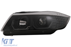 3D Angel Eyes svetlá BMW E90 E91 (2005-2008) – čierne, H7/H1, E11
