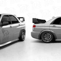 Rozšírenia zadných blatníkov Subaru Impreza WRX STI GD Sedan +50 mm Wide Body