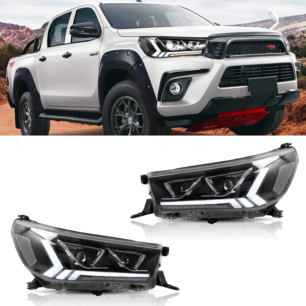 Tuning predné LED projektorové svetlá Toyota Hilux (2015–2020)
