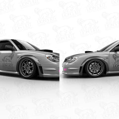 Rozšírenia predných blatníkov Subaru Impreza WRX STI II Hawkeye GD Sedan +50 mm