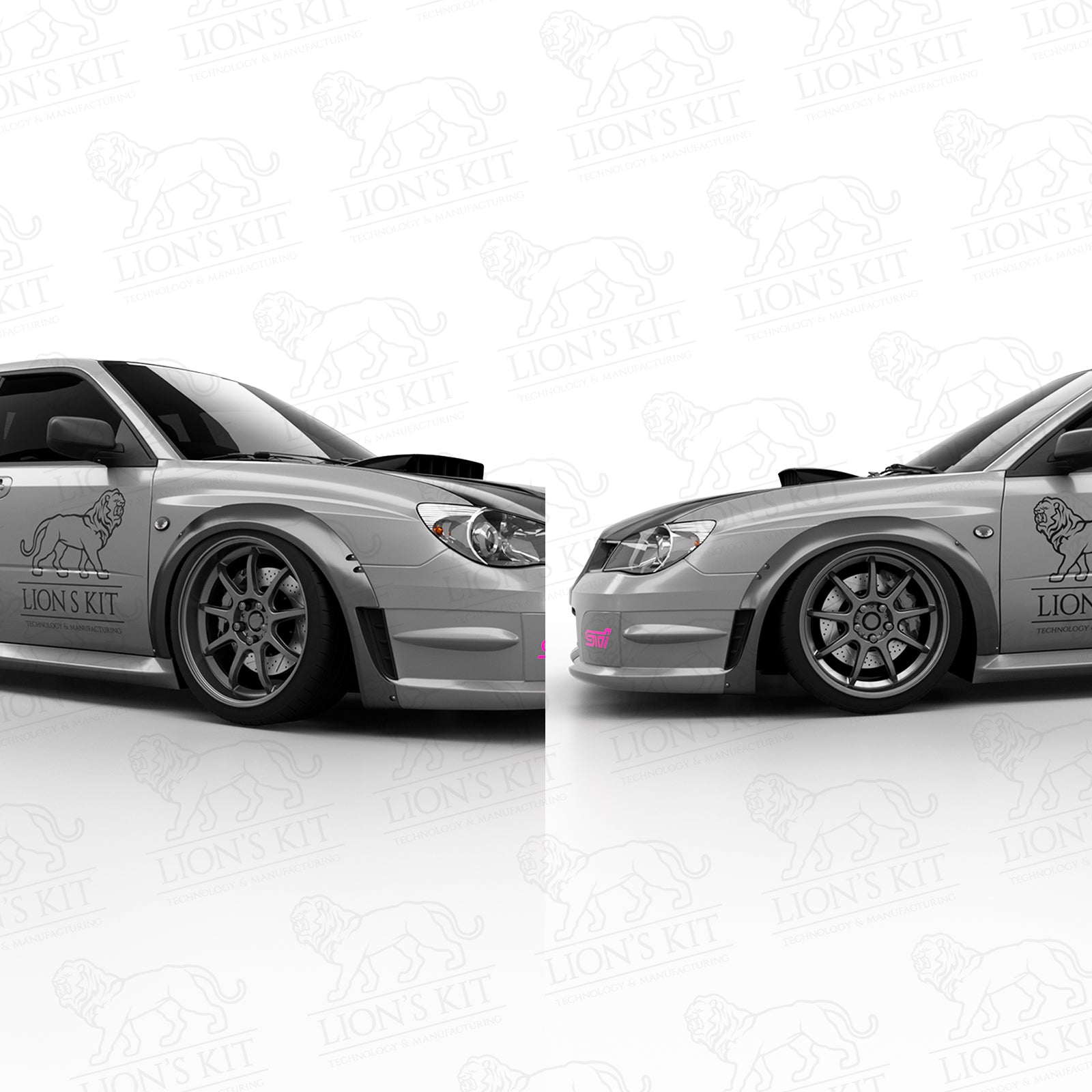 Rozšírenia predných blatníkov Subaru Impreza WRX STI II Hawkeye GD Sedan +50 mm
