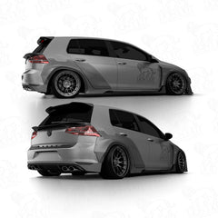 Splittery bočných prahov V1 VW Golf VII MK7 5D 2012–2017