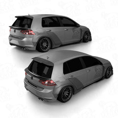 Splittery bočných prahov V1 VW Golf VII MK7 5D 2012–2017