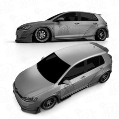 Splittery bočných prahov V1 VW Golf VII MK7 5D 2012–2017