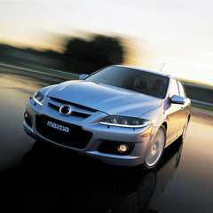 Tuning front LED headlights Mazda 6 (2003–2008) projector type