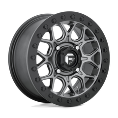Fuel UTV D919 Tech Beadlock 15X7 4X156 ET38 Matte Gunmetal / Black Bead Ring
