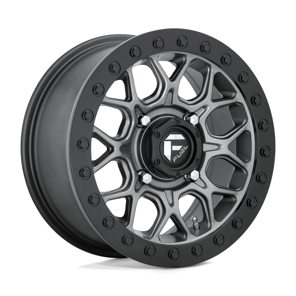 Fuel UTV D919 Tech Beadlock 15X7 4X156 ET38 Matte Gunmetal / Black Bead Ring