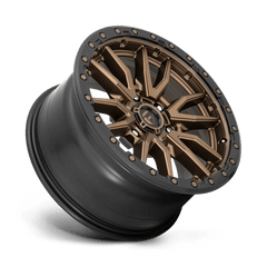 Fuel Rebel D681 20X9 6X135 ET+1 Matte Bronze / Black Bead Ring
