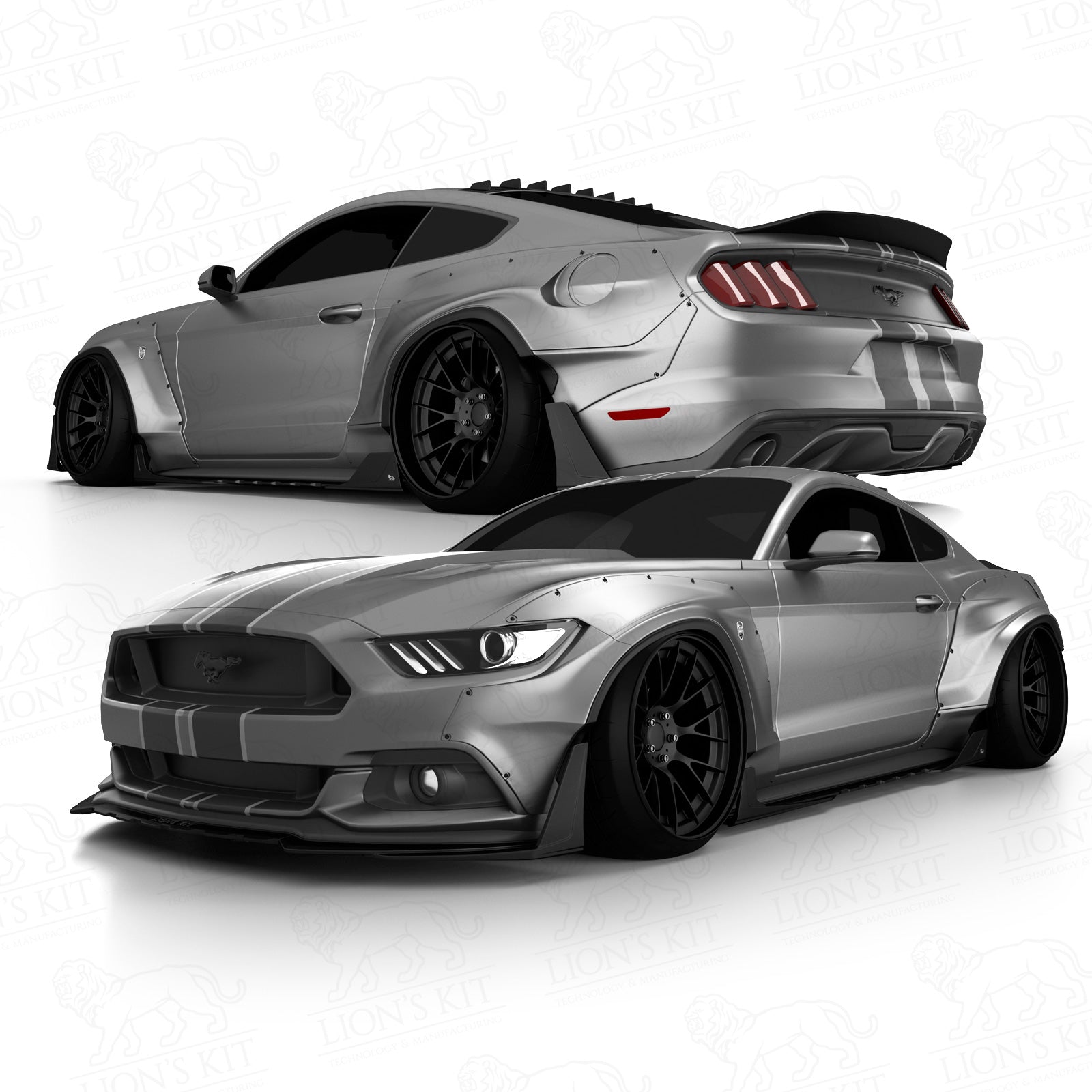 Kompletná widebody restyling sada pre Ford Mustang S550 S1 (2015 - 2017)