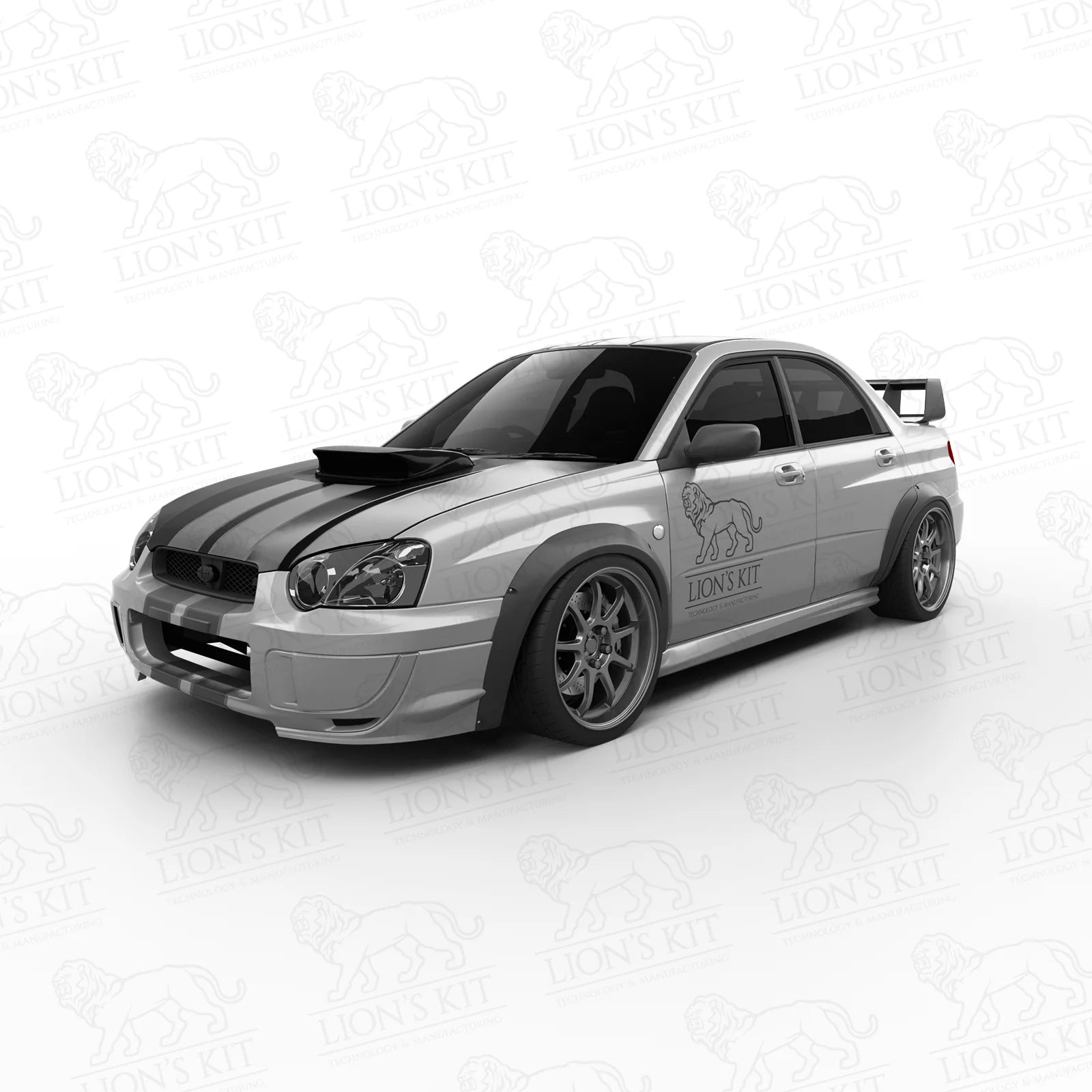 Rozšírenia predných blatníkov Subaru Impreza WRX STI II Blobeye GD Sedan +50 mm