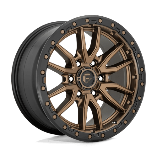 Fuel Rebel D681 20X9 6X135 ET+1 Matte Bronze / Black Bead Ring