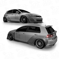 Splittery bočných prahov V1 VW Golf VII MK7 5D 2012–2017