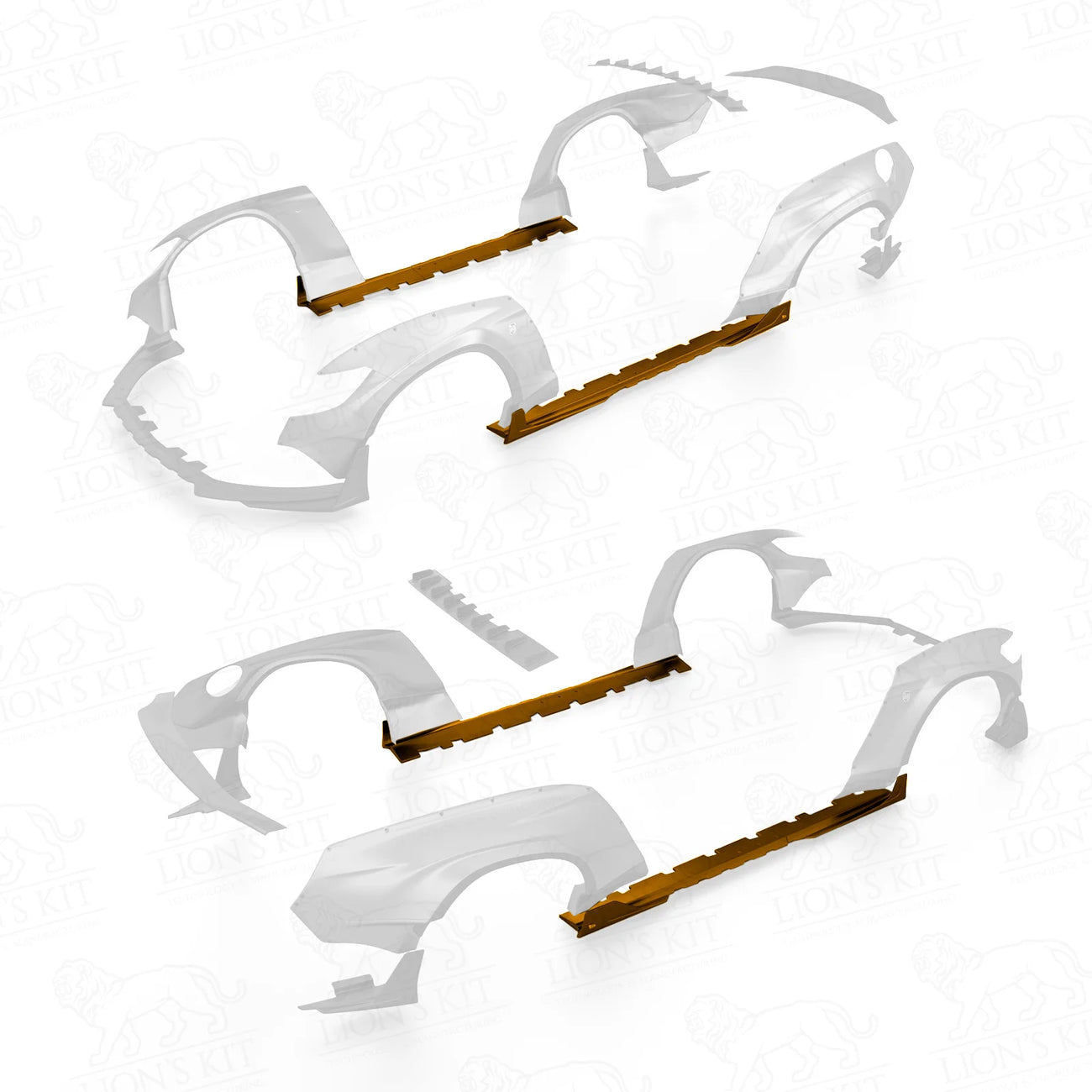Splittery bočných prahov Ford Mustang VI S550 2015–2023