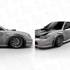 Rozšírenia predných blatníkov Subaru Impreza WRX STI II Hawkeye GD Sedan +50 mm