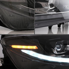 Tuning front LED headlights Mazda 6 (2003–2008) projector type